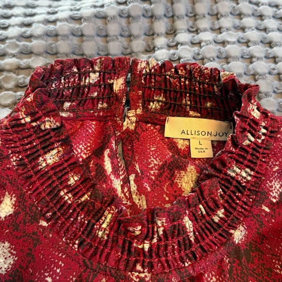 Allison Joy Maroon, Black and Gray Sleeveless Blouse - Picture 2 of 4